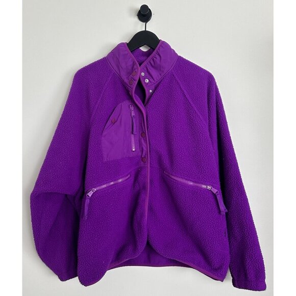 FREE PEOPLE Movement Hit The Slopes Pullover in Vivid Violet Size X-Large - Picture 4 of 12